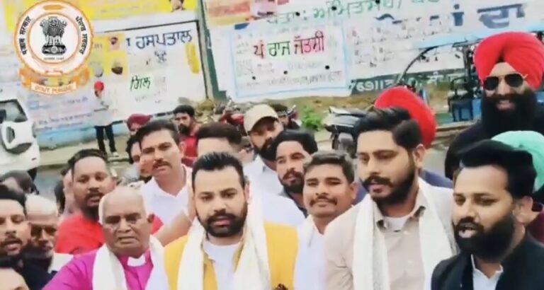 बटाला में सांप्रदायिक सद्भाव की नई मिसाल: -एमएलए शेरी कलसी और चेयरमैन जतिंदर मसीह ने रखी ‘मसीह चौक’ की नींव: